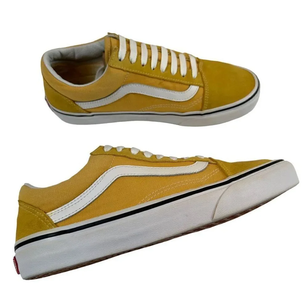 VANS Old Skool Golden Yellow Cap Toe Sneakers Men’s Size 7